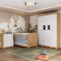 Quarto de Bebê Completo com Berço Americano 3 em 1 Doçura Multimóveis MP4650