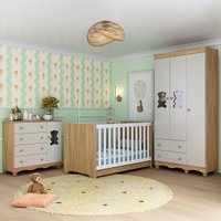 Quarto de Bebê Completo com Berço Americano 3 em 1 Ternura Multimóveis MP4655