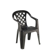 Cadeira Plástica Empilhável Giorgia Preta Pisani - Preto