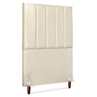 Cabeceira Solteiro 90 cm Com Frame Carla Corino Bege Artte