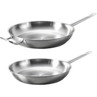 2 Frigideiras Profissionais Brinox 24cm e 32cm Fundo Triplo Inox Cozinha Industrial Restaurante