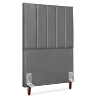 Cabeceira Solteiro 90 cm Com Frame Carla Corino Cinza Artte
