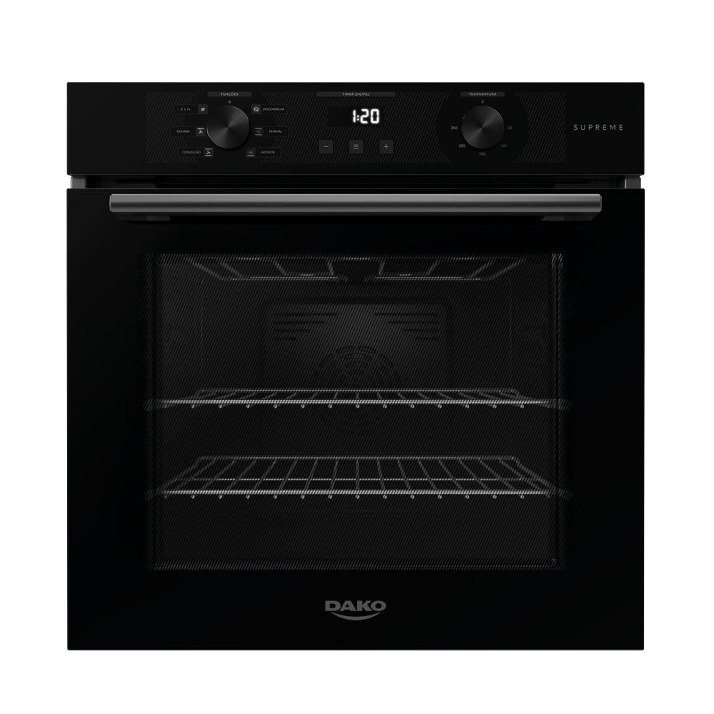 Forno 80l de Embutir Dako Preto - Elétrico - Supreme Digital - 220v - 400001236