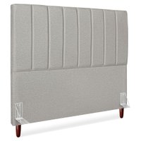 Cabeceira Casal 140 cm Com Frame Carla Linho Cinza Artte