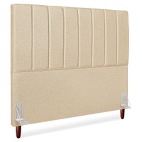 Cabeceira Casal 140 cm Com Frame Carla Linho Bege Artte