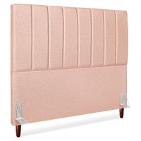 Cabeceira Casal 140 cm Com Frame Carla Linho Rose Artte