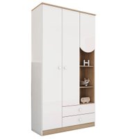 Guarda Roupa Infantil 3 Portas 181X92 cm Magia Branco Jequitiba Henn