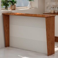 Bancada de Cozinha Genialflex Auris com Ranhuras padrão Canela Off White