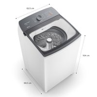 Máquina de Lavar Branca 14kg Brastemp com Smart Sensor e Lavagem Rápida - BWJ14AB - Branco