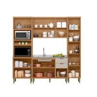 Cozinha 4 Pe&ccedil;as com Torre Quente e Paneleiro Selene Linea Brasil