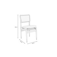 Cadeira Kappesberg em Madeira Maciça Linho Mescla Claro Tela Bege