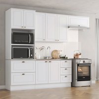 Cozinha Completa 4 Peças com Torre Quente Americana Branco Hp 100% Mdf