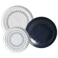 Aparelho de Jantar 18 Peças Cerâmica Porto Brasil Artesanal Orgânico Bio Astral Night Blue