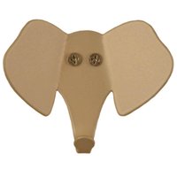 Cabideiro de Parede Elefante Dourado Gancho Pendurar Roupas Decorativo Luft Masutti
