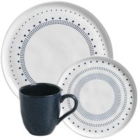 Aparelho de Jantar 12 Peças Porto Brasil em Cerâmica Pratos Raso Sobremesa Caneca 4 Pessoas