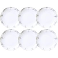 Conjunto 6 Pratos Fundos Porcelana Decorada 21cm Tramontina Fogli Mesa Posta Cozinha