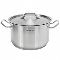 Panela Alta Caçarola com Tampa Linha Profissional 15,2L Inox