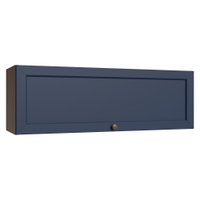 Armário Aéreo 100 cm 1 Porta Basculante Rustic/Azul Vik Madesa