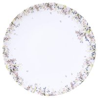 Prato Raso Tramontina 25cm Porcelana Branca Decorada Floral Fogli Unidade