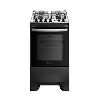 Fogão 4 Bocas Dako Supreme Mesa de Inox e Timer Bivolt - Preto