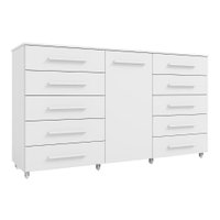 Cômoda Multiuso Com 10 Gavetas 1 Porta Ferrari com Rodízios