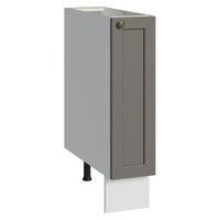 Balcão Porta-Temperos 20 cm 1 Porta (Sem Tampo) Branco/Cinza Vik Madesa