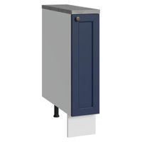 Balcão Porta-Temperos 20 cm 1 Porta Branco/Azul Vik Madesa