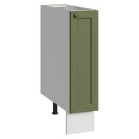 Balcão Porta-Temperos 20 cm 1 Porta (Sem Tampo) Branco/Verde Vik Madesa