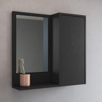 Armário Aéreo Banheiro com Espelho 60 Bologna Grafite