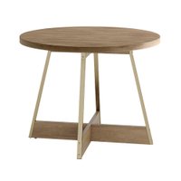 Mesa de Jantar Redonda 90cm Átria 1594 Carraro Dourada