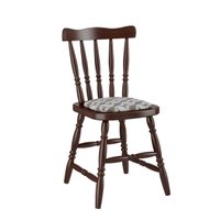 Cadeira Daiana em Madeira Maçica Estofada Castanho Acetinado Piratini