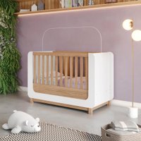 Berco Mini Cama Grade Fixa 146X78 cm Aconchego Branco Jequitiba HP Henn
