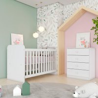 Berco Grade Fixa e Comoda 4 Gavetas Labirinto Branco Henn