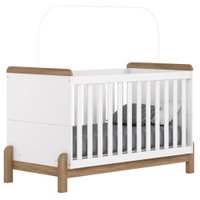 Berco Mini Cama Grade Fixa 145X76 cm Ternura Branco Jequitiba HP Henn
