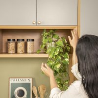 Cozinha 6 Pe&ccedil;as Torre Quente e Paneleiro Selene  Linea Brasil