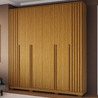 Guarda-Roupa Casal Jamile 6 Portas 4 Gavetas 100% Mdf Cinamomo - Acp Móveis