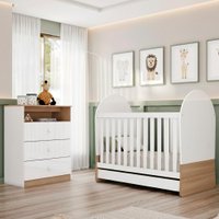 Berco Mini Cama E Comoda 3 Gavetas Magia Branco Jequitiba HP Henn