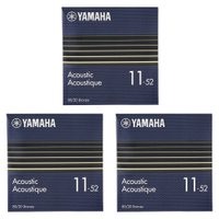 Kit 3 Encordoamentos para Violão 80/20 Bronze Custom Light 11-52 GSA11 Yamaha