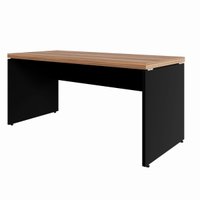 Mesa Escrivaninha Retangular Pé Painel 170 Nogal Preto