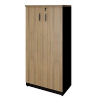 Armário Escritório Alto 80 Macadamia Preto