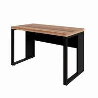 Mesa Escrivaninha Retangular Pé Quadro 120 Nogal Preto