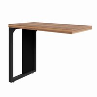 Mesa Escrivaninha Auxiliar Direita Esquerda Pé Quadro 90 Nogal Preto