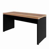 Mesa Escrivaninha Retangular Pé Painel 150 Nogal Preto
