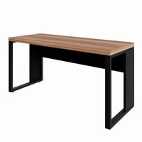 Mesa Escrivaninha Retangular Pé Quadro 150 Nogal Preto - Star