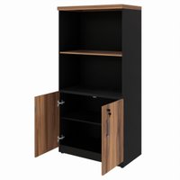 Armário Escritório Estante80 Nogal Preto