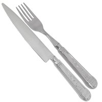 Faqueiro Jumbo Churrasco 48 Peças Talheres Aço Inox Nobre Restaurantes Prateado
