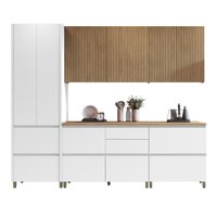 Armário De Cozinha Completa 8 Portas 7 Gavetas 100% Mdf Raissa Nesher
