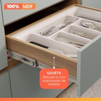 Armário De Cozinha Completa 100% MDF 7 Portas 5 Gavetas Raissa Nesher