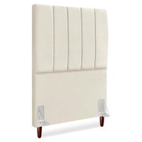 Cabeceira Solteiro 90 cm Com Frame Carla Suede Bege Artte