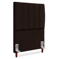 Cabeceira Solteiro 90 cm Com Frame Carla Suede Marrom Artte